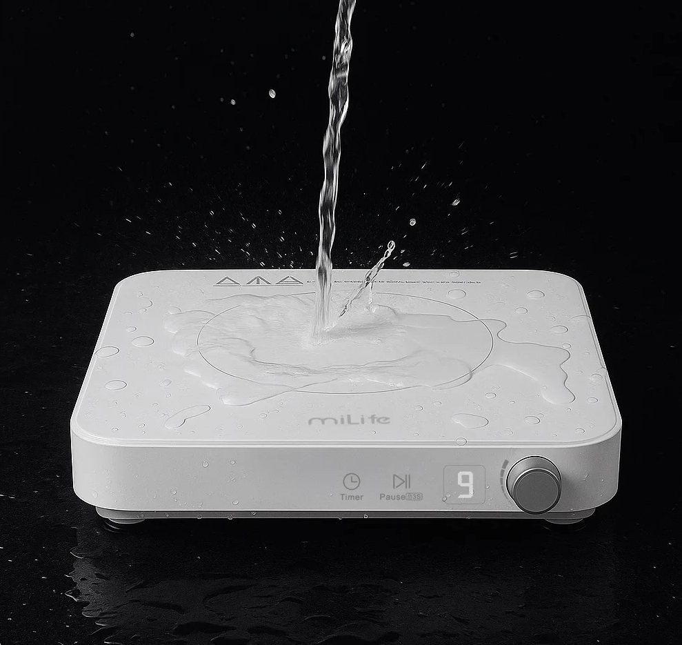 Bếp từ 10 mức nhiệt miLife Youth Lite N3 vuông công suất 2100W đun liu riu hẹn giờ tắt bếp - Bảo hành 12 tháng