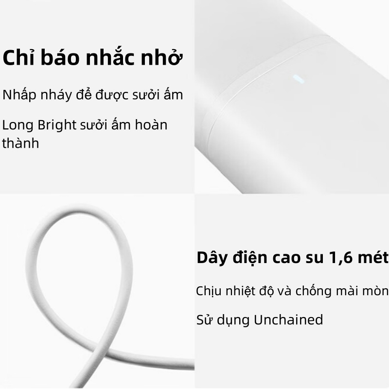 Bàn là hơi nước cầm tay Xiaomi Mijia MJGTJ02LF công suất 1300W gấp gọn - Bảo hành 12 tháng