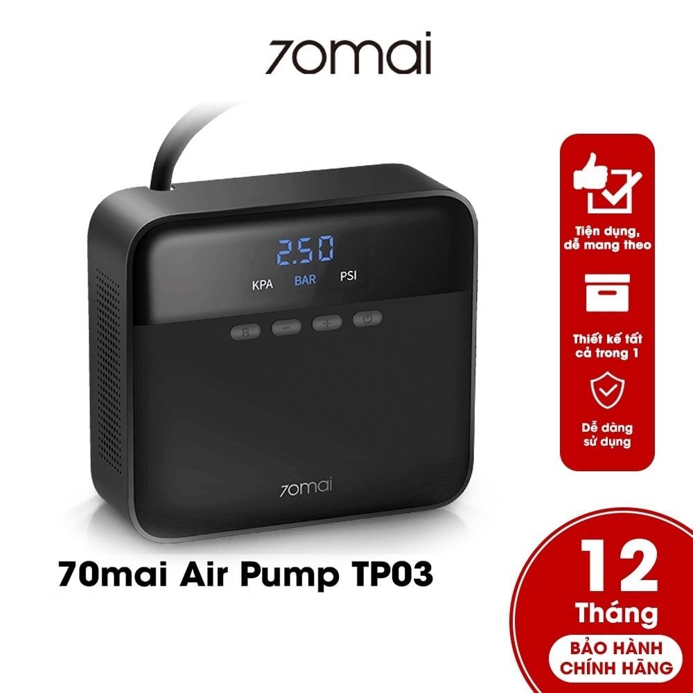 Máy bơm lốp xe ô tô 70Mai Air Compressor Lite Midrive TP03 - Bảo hành 12 tháng