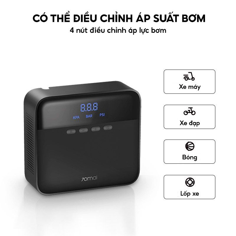 Máy bơm lốp xe ô tô 70Mai Air Compressor Lite Midrive TP03 - Bảo hành 12 tháng