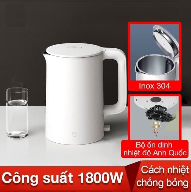 Ấm đun nước siêu tốc Xiaomi Mijia N1 dung tích 1,5L Công suất 1500W - Bảo hành 12 tháng