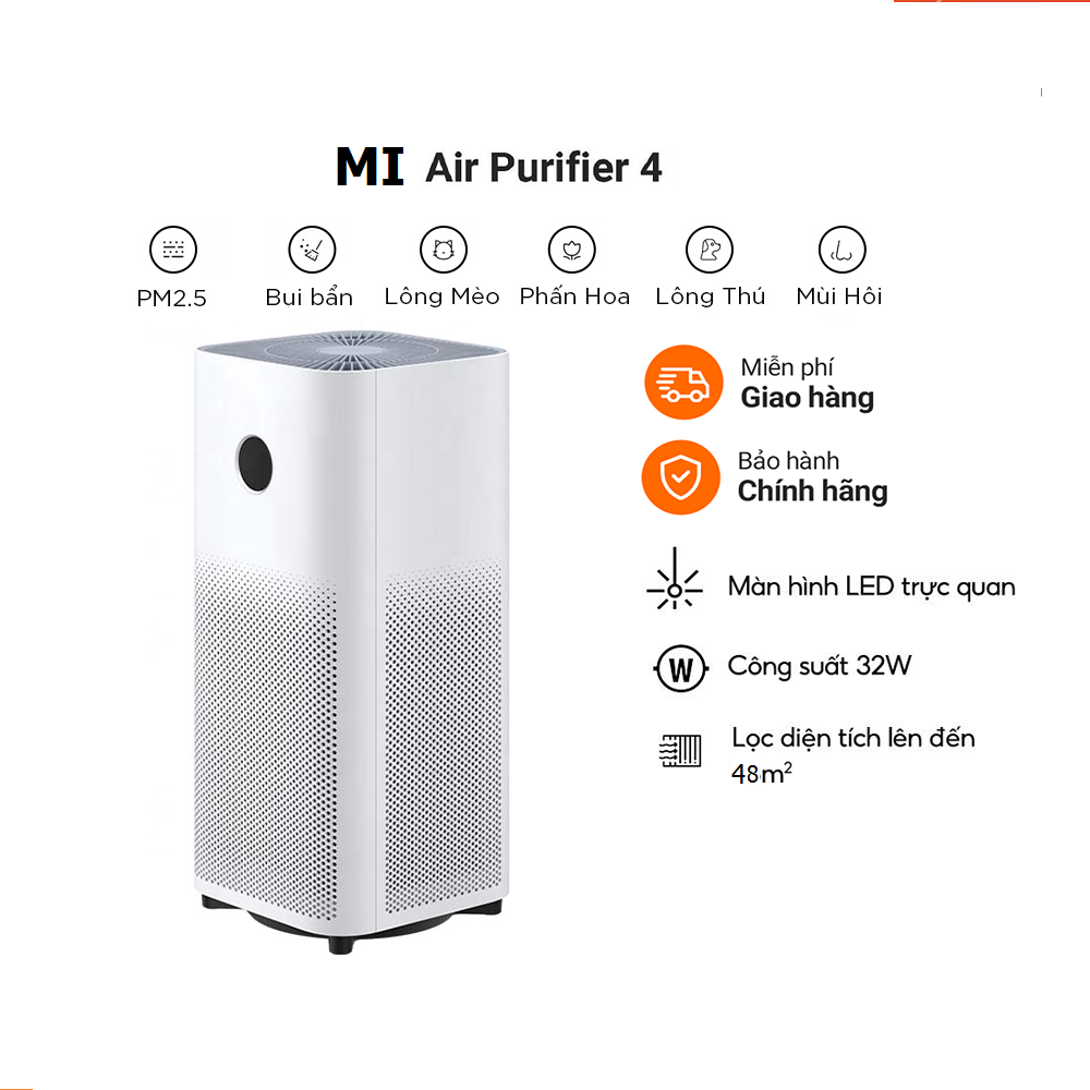 Máy Lọc Không Khí Xiaomi Smart Air Purifier 4 - Bản quốc tế bảo hành 12 tháng