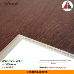 Tấm ốp phẳng iWood W400 (W400x9-W40-6)