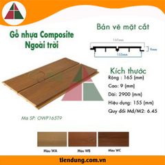 Gỗ Nhựa Composite Ngoại Thất OWP165T9