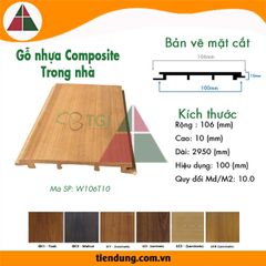 Gỗ Nhựa Composite Nội Thất W106T10