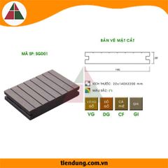 Sàn Gỗ Đặc Ghép Hở Ngoài Trời ( Sàn Hồ Bơi ) SGD01