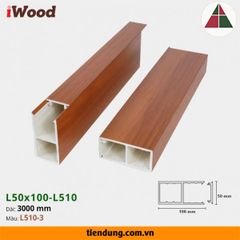 Thanh hộp gỗ nhựa iWood (L50x100-L510-3)