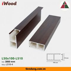 Thanh hộp gỗ nhựa iWood (L50x100-L510-4)