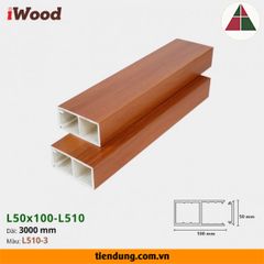 Thanh hộp gỗ nhựa iWood (L50x100-L510-3)