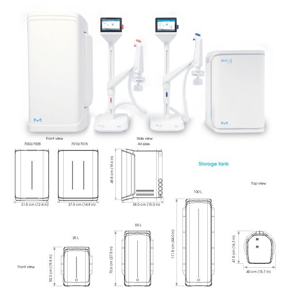  Máy lọc nước siêu tinh khiết công suất 3L/giờ - Milli-Q® IQ 7003 