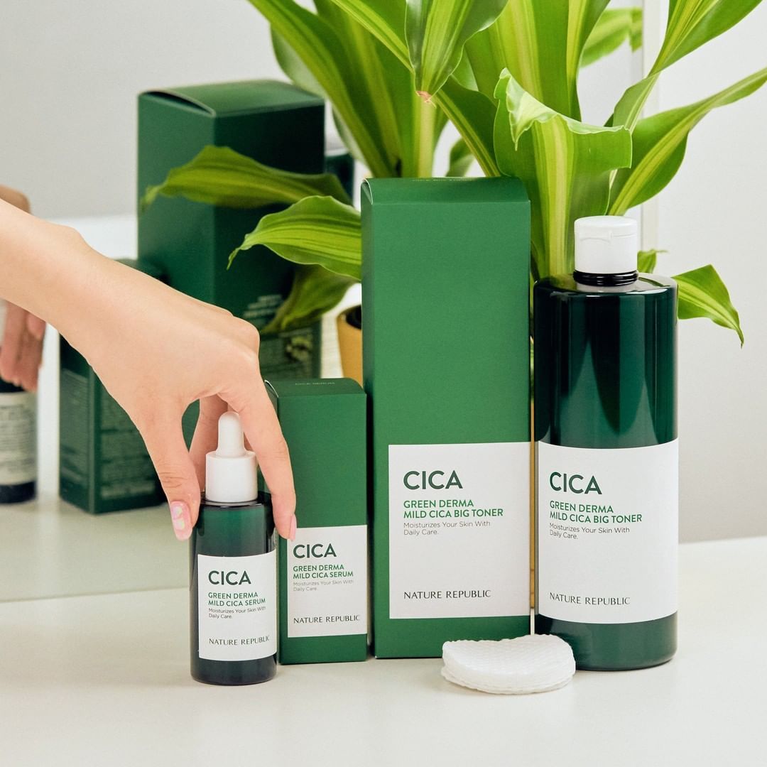 Nước Cân Bằng Green Derma Mild Cica Big Toner 500ml