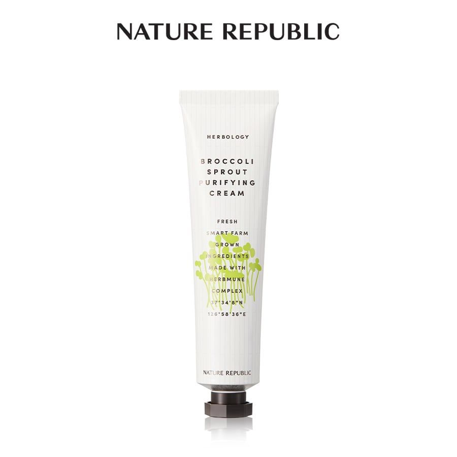 Kem dưỡng Nature Republic Herbology Broccoli Sprout Purifying Cream 70ml (date tháng 10.2025)