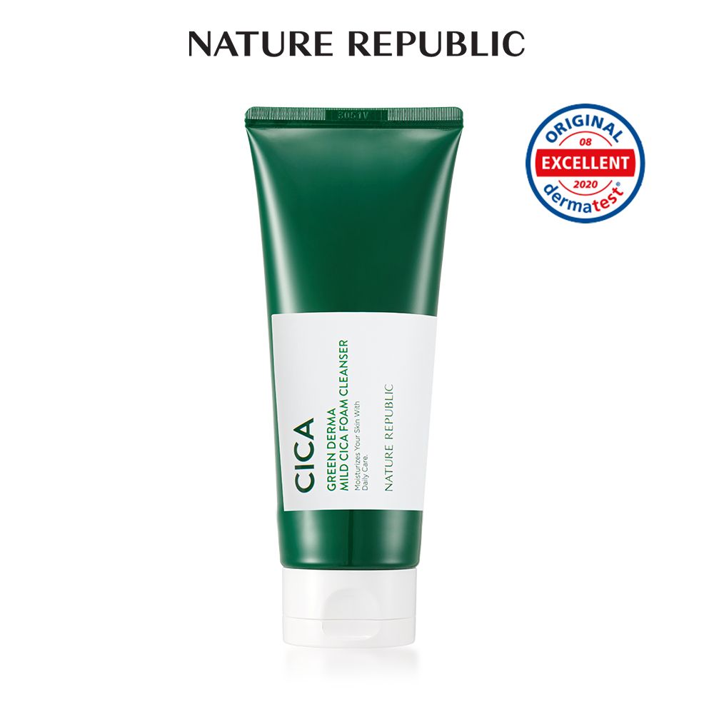 Sữa Rửa Mặt Tạo Bọt Green Derma Mild Cica Foam Cleanser 150ml