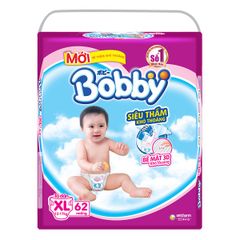 Tã Dán Bobby Siêu Thấm Khô Thoáng XL62