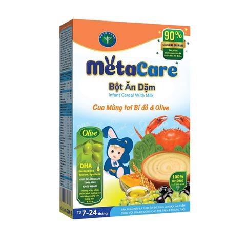 Bột ăn dặm MetaCare Cua mồng tơi bí đỏ & olive