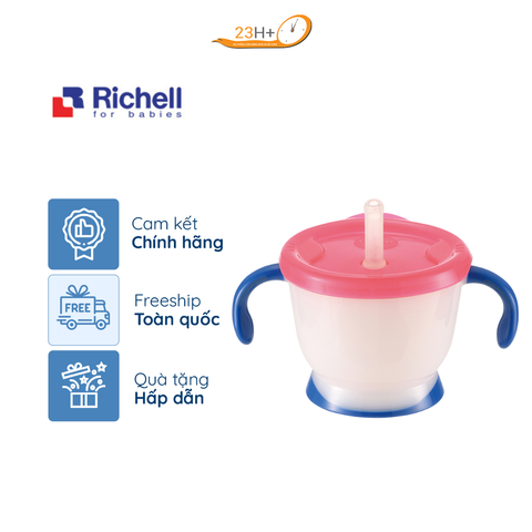 Cốc tập uống 3 giai đoạn Richell (Xanh)