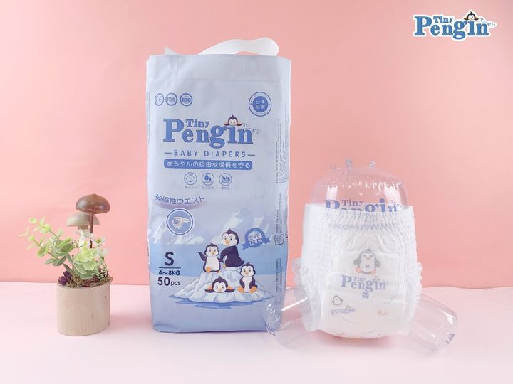 Bỉm TÃ Quần Cho Bé Tiny Pengin 23h.shop Size L50 TÃ Thiết Kế 2 Lớp Chống Tràn Siêu Mỏng Thấm Hút Tốt