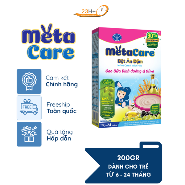 Bột ăn dặm MetaCare Gạo sữa dinh dưỡng olive cho bé từ 6 tháng tuổi