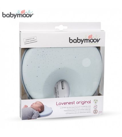 GỐI CHỐNG BẸT ĐẦU LOVENEST BABYMOOV ( MÀU XANH LƠ )