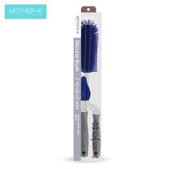 BỘ CỌ RỬA BÌNH VÀ NÚM TY SILICONE MOTHER-K HÀN QUỐC – XANH