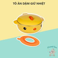 Bát Ăn Dặm Cho Bé Goryeo Nhựa Việt Nhật Màu Vàng 450ml - Hàng Chính Hãng