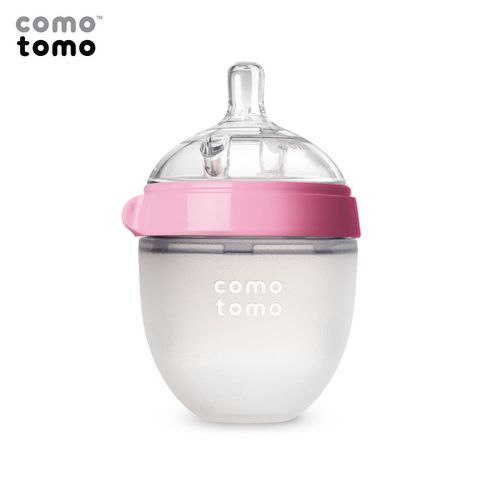 BÌNH SỮA SILICONE COMOTOMO 150ML - HỒNG