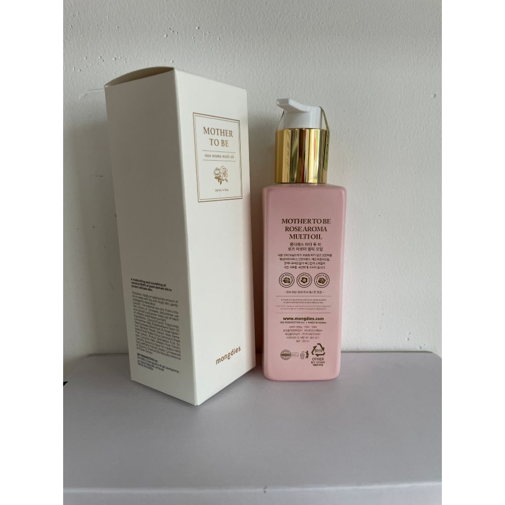 Dầu dưỡng thể hoa hồng Mongdies Morther To Be Rose Aroma Multi Oil dành cho bà bầu 200ml