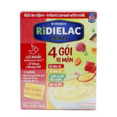 Bột Ăn Dặm Ridielac Gold 4 Gói Vị Mặn 200g