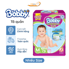 Tã Quần Bobby Siêu Thấm Khô Thoáng M76