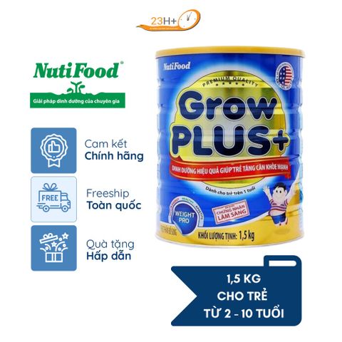 Sữa Bột Nuti Growplus Xanh 1.5kg (Mới)