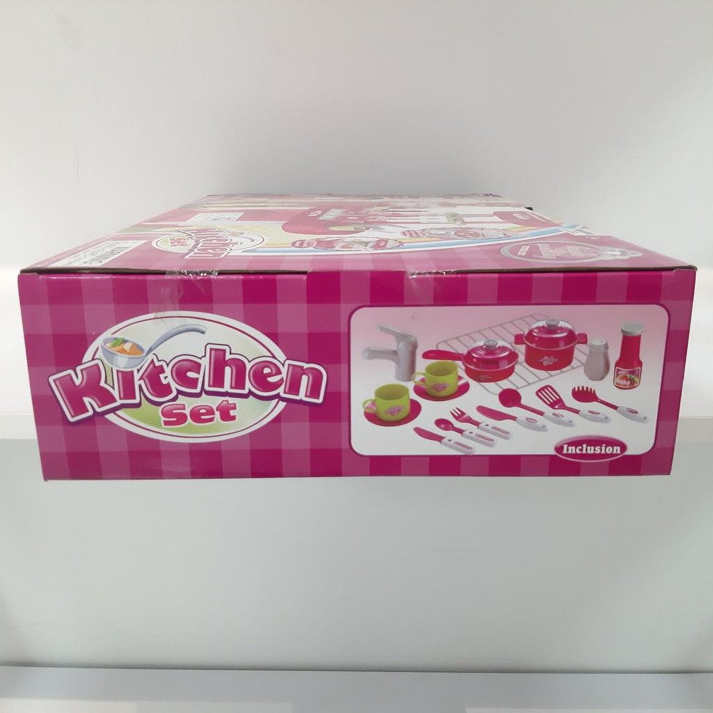 Đồ Chơi Nấu Ăn Cho Bé Gái Màu Hồng Kitchen Set 008-58