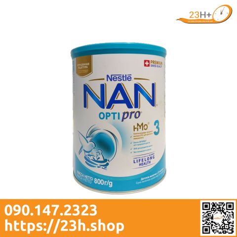 (Date11-12/2022) Sữa Bột Nan Nhập Khẩu Nga 3 800g (Mới)