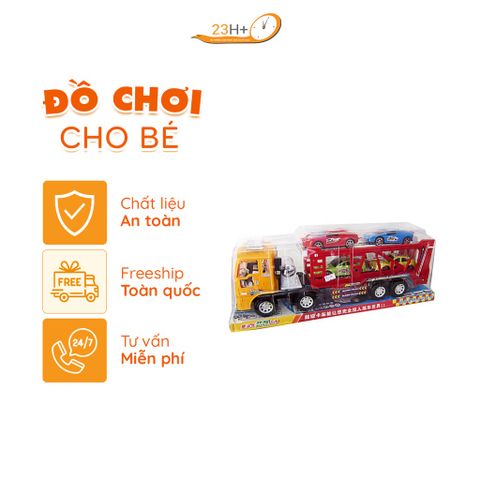 Đồ Chơi Xe Vận Chuyển Ô Tô 2 Tầng Chạy Bằng Đà Cho Bé