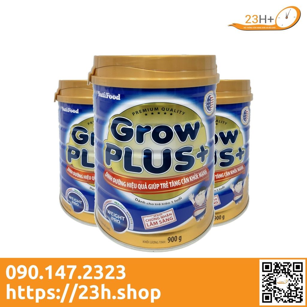 Sữa Bột Nuti Growplus Xanh 900g (mẫu mới)