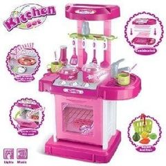 Đồ Chơi Nấu Ăn Cho Bé Gái Màu Hồng Kitchen Set 008-58