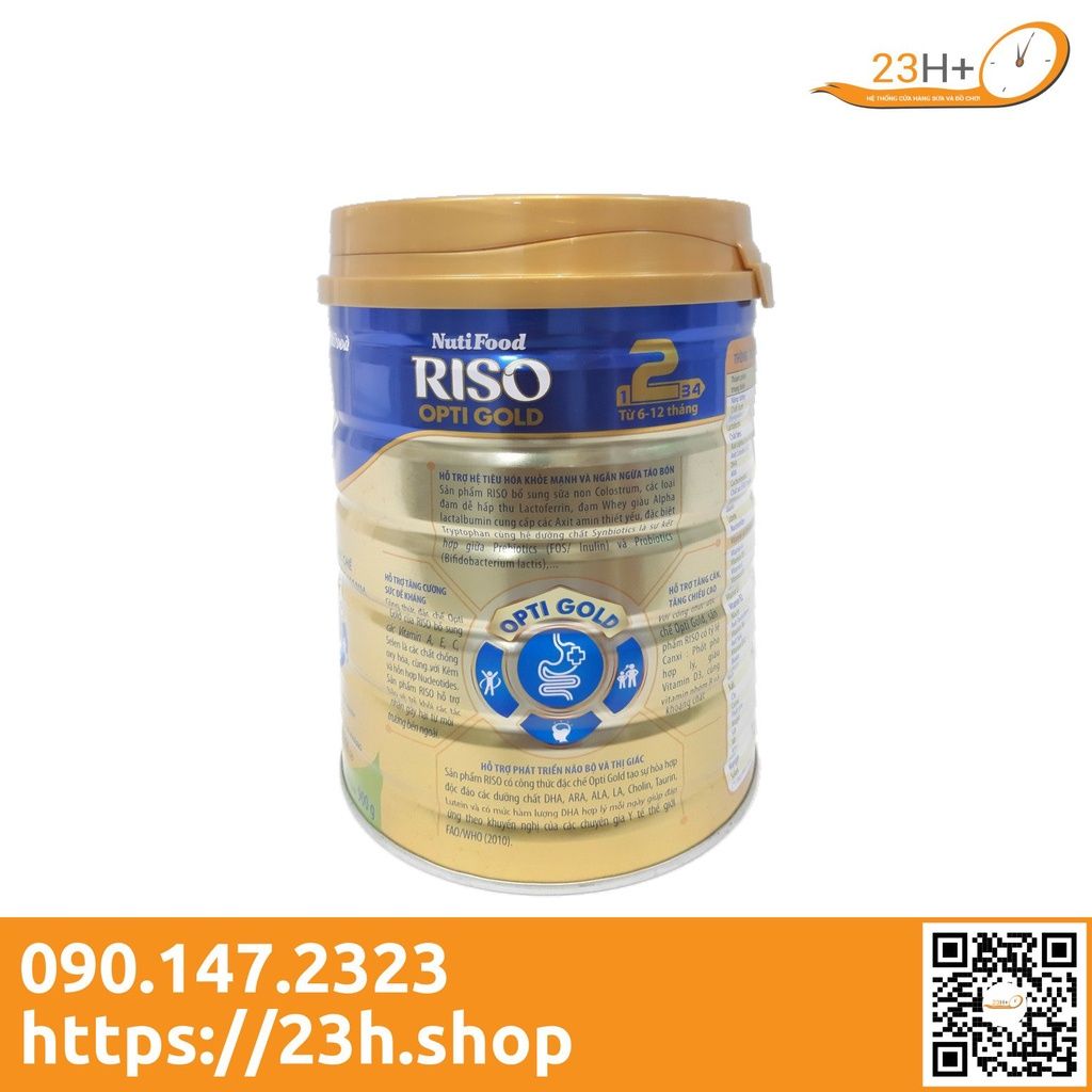 Sữa Bột Nuti Riso Opti Gold 2 900g