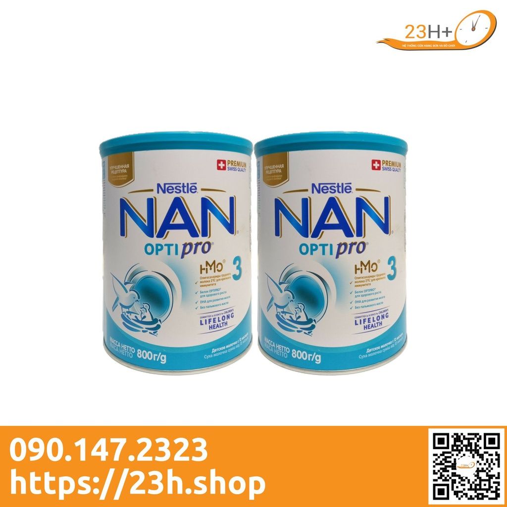 (Date11-12/2022) Sữa Bột Nan Nhập Khẩu Nga 3 800g (Mới)