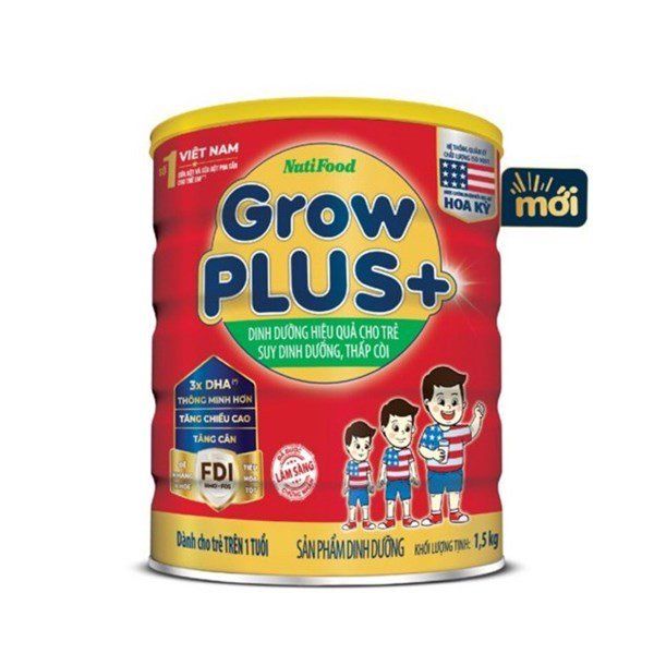 Sữa Bột Nuti Growplus Đỏ 1.5kg (Mới)