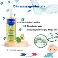 Dầu Massage dưỡng ẩm da cho trẻ sơ sinh và em bé Mustela (100ml)