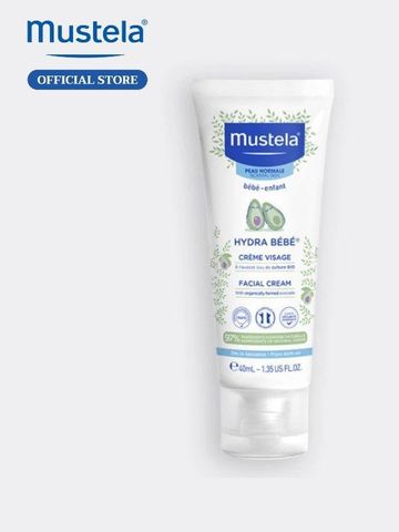 Kem dưỡng da mặt cho trẻ sơ sinh & em bé da thường Mustela Hydra Bebe Facial Cream (40ml)