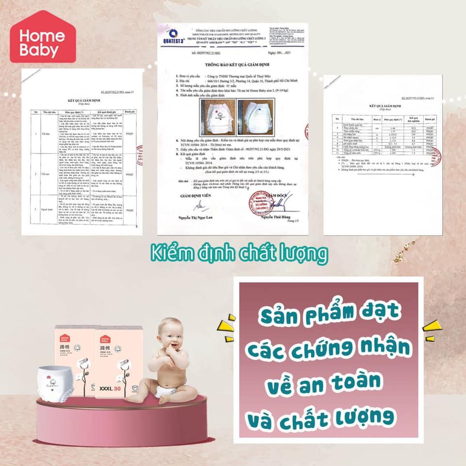 Bỉm/Tã Quần Home Baby Nội Địa Trung Cho Trẻ Em Bé Sơ Sinh XXXL30