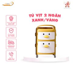 Tủ Vịt 2 Ngăn Màu Vàng - Nhựa Việt Nhật