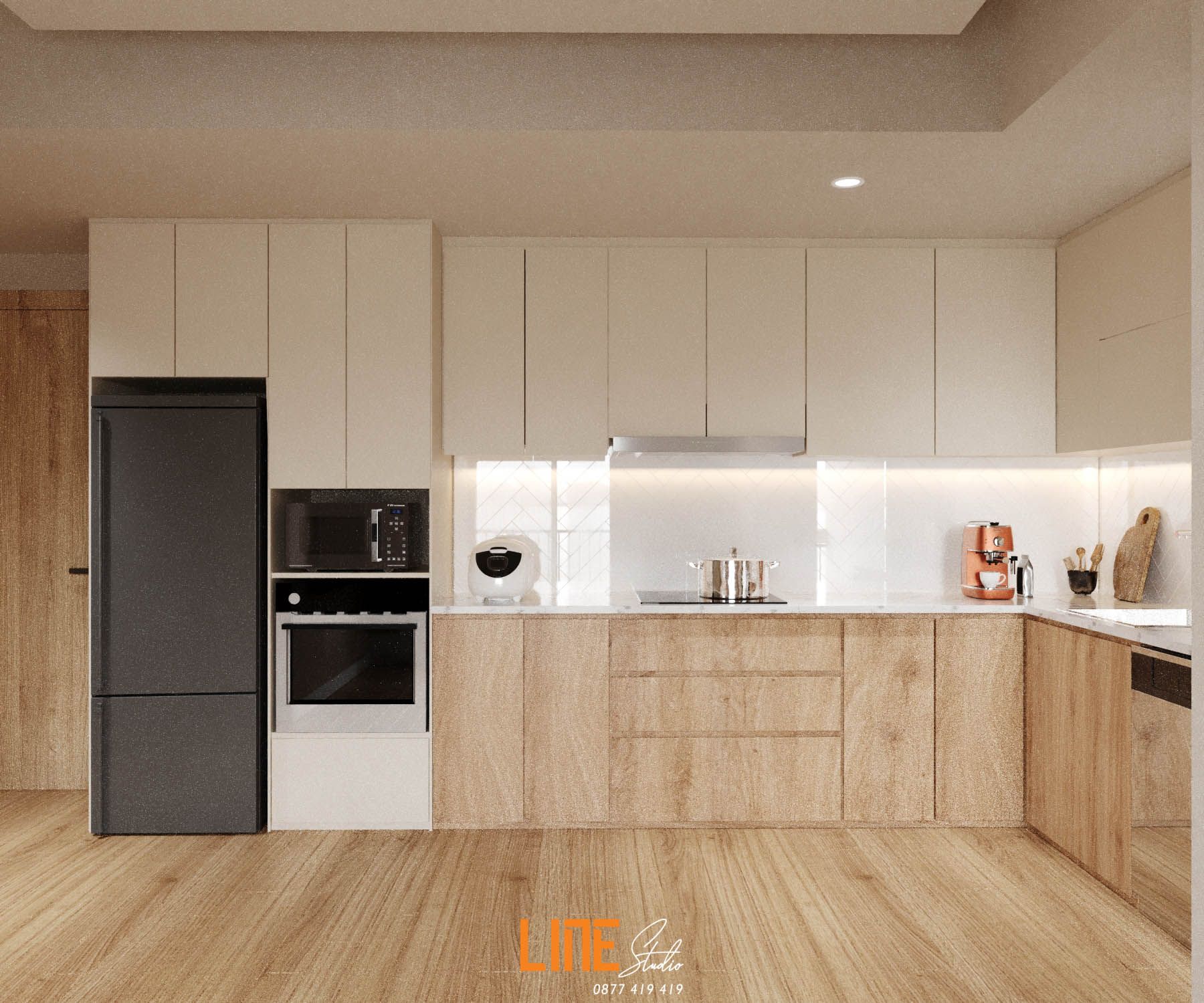 Tủ Bếp chữ L - STANDARD