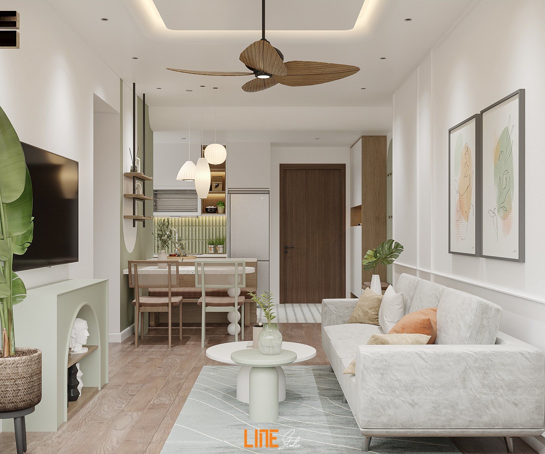 Tủ Bếp chữ I - ECONOMY LS02