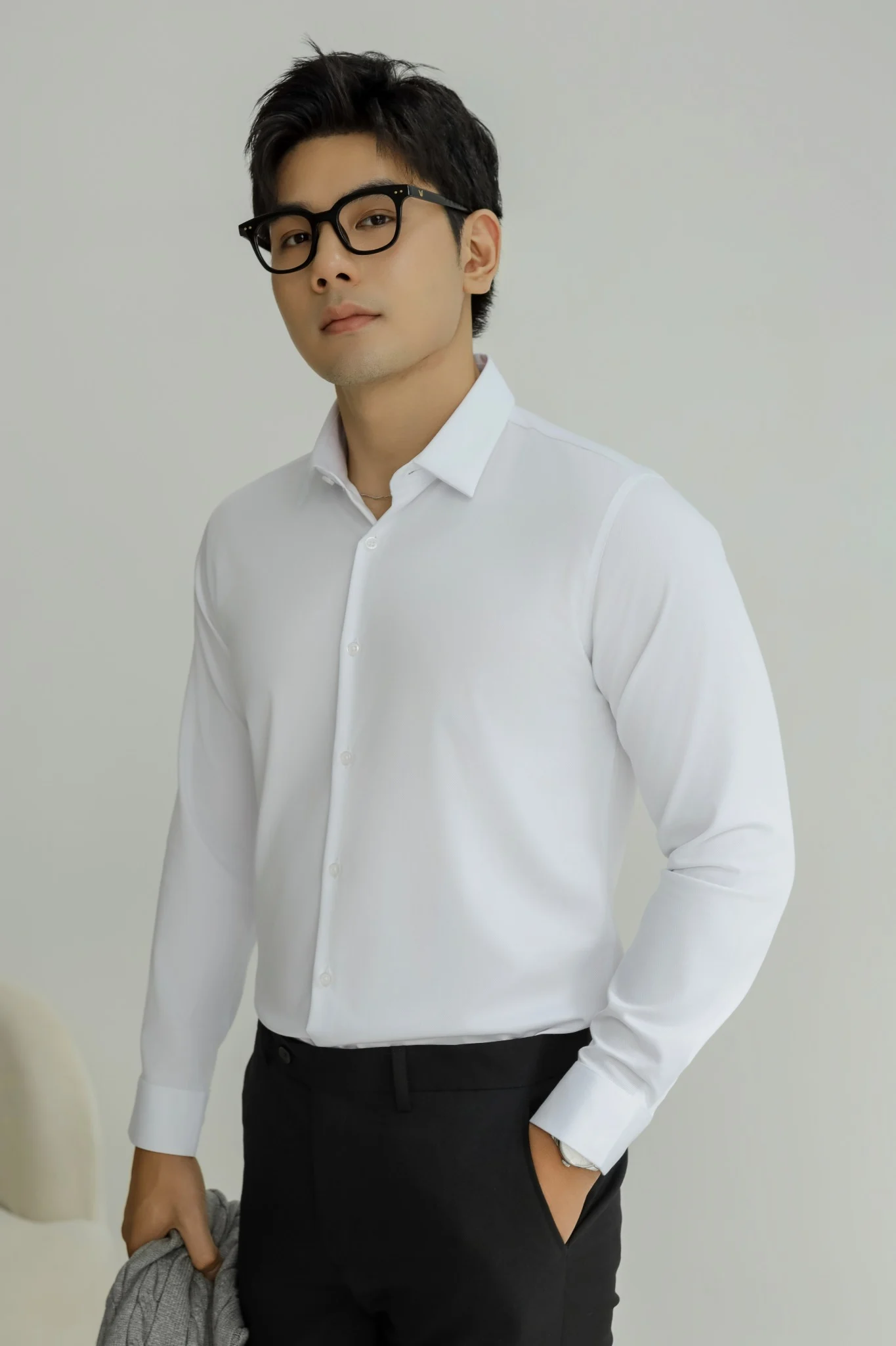 SOMI NAM 007-1-SLIM FIT TRẮNG