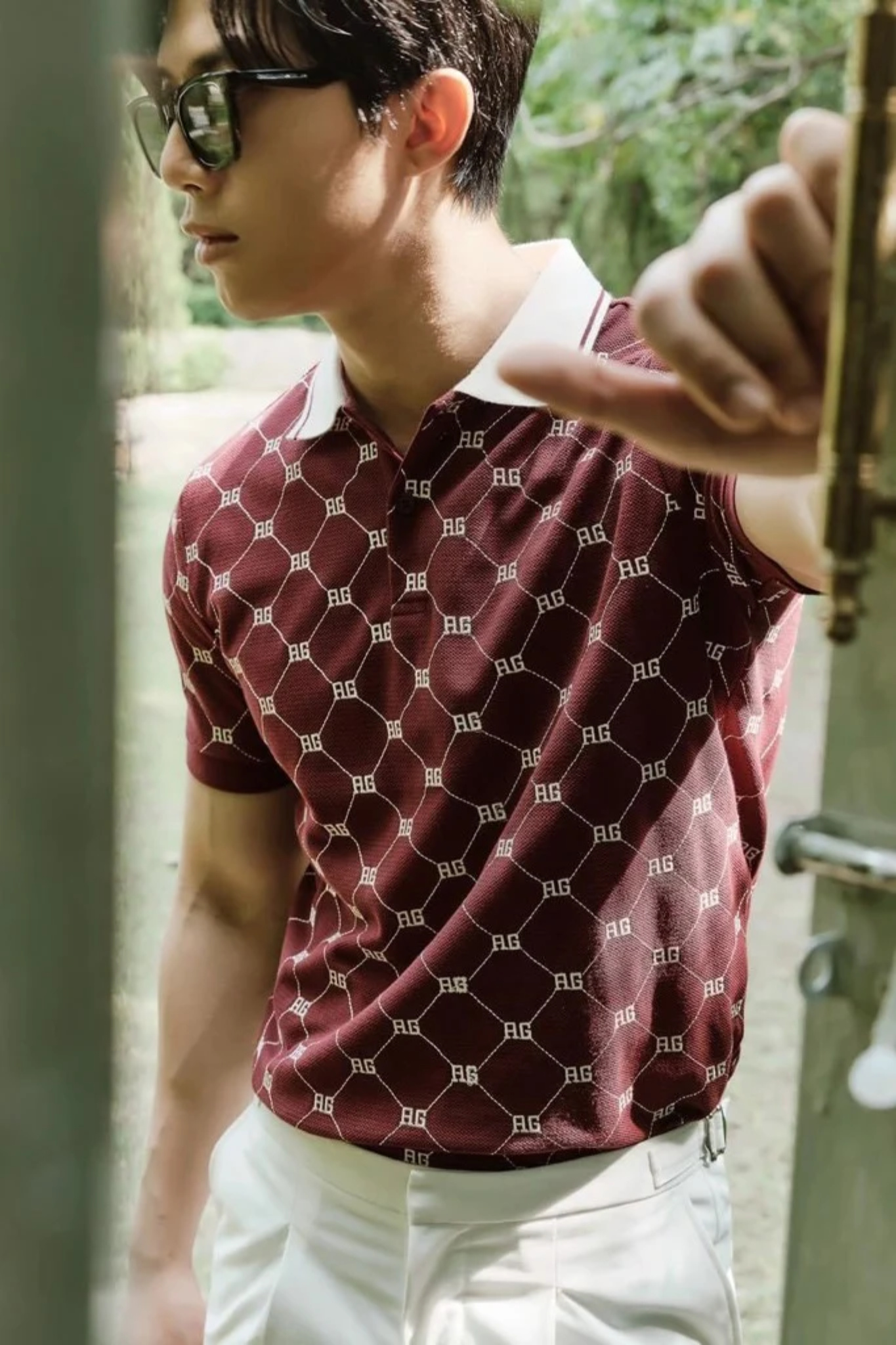 POLO NAM 8833-ĐỎ ĐÔ CỔ KEM
