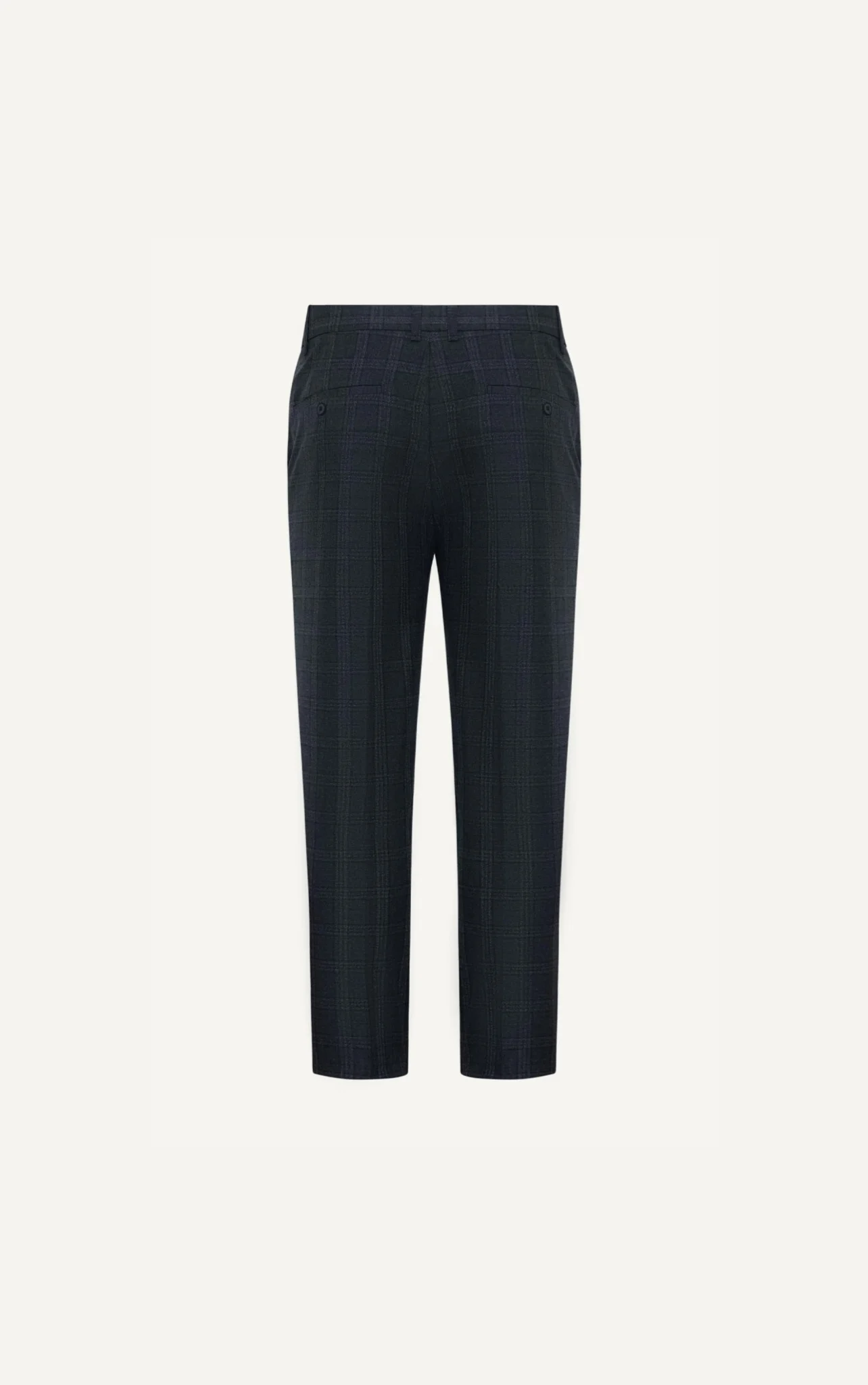 QUẦN TÂY NAM 505-SLIM FIT CARO XÁM LƯNG RÚT CO GIÃN