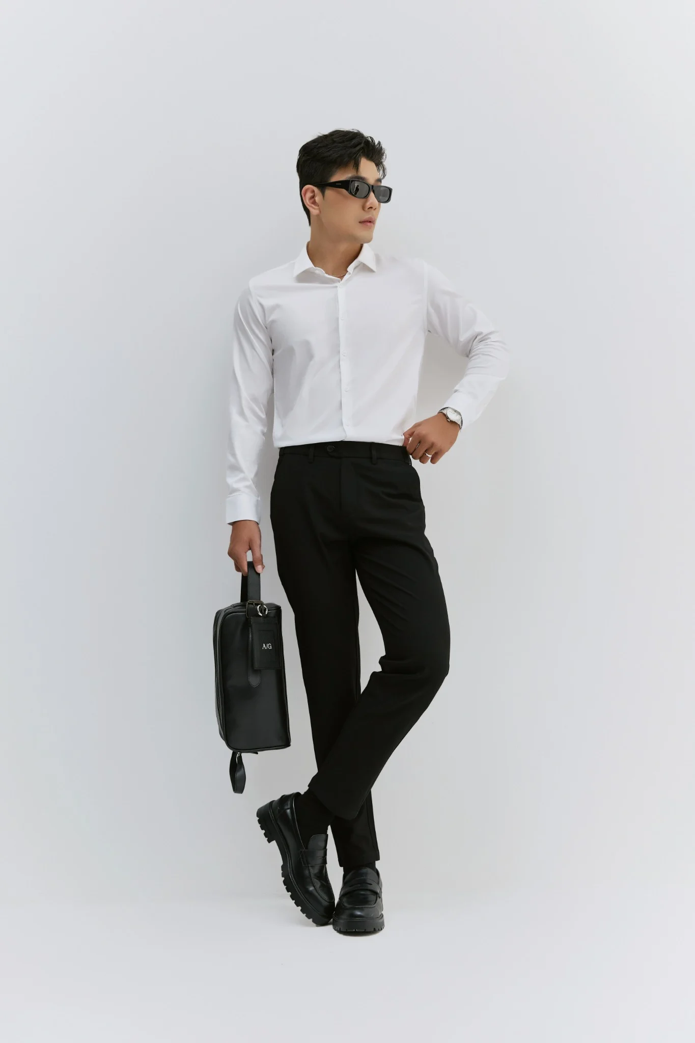 QUẦN TÂY NAM 508 LƯNG TĂNG-SLIM FIT ĐEN 1