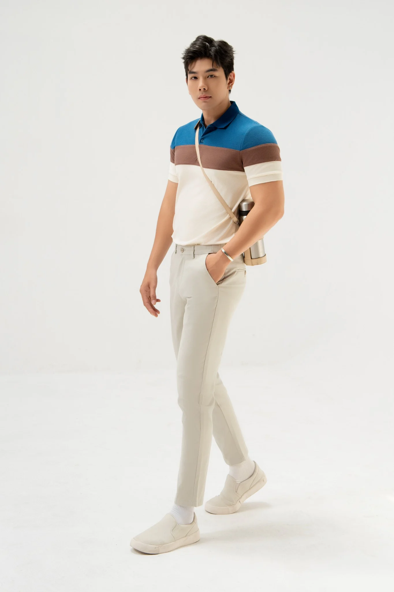 QUẦN KAKI NAM 509-SLIM FIT BE3-LƯNG CO RÚT
