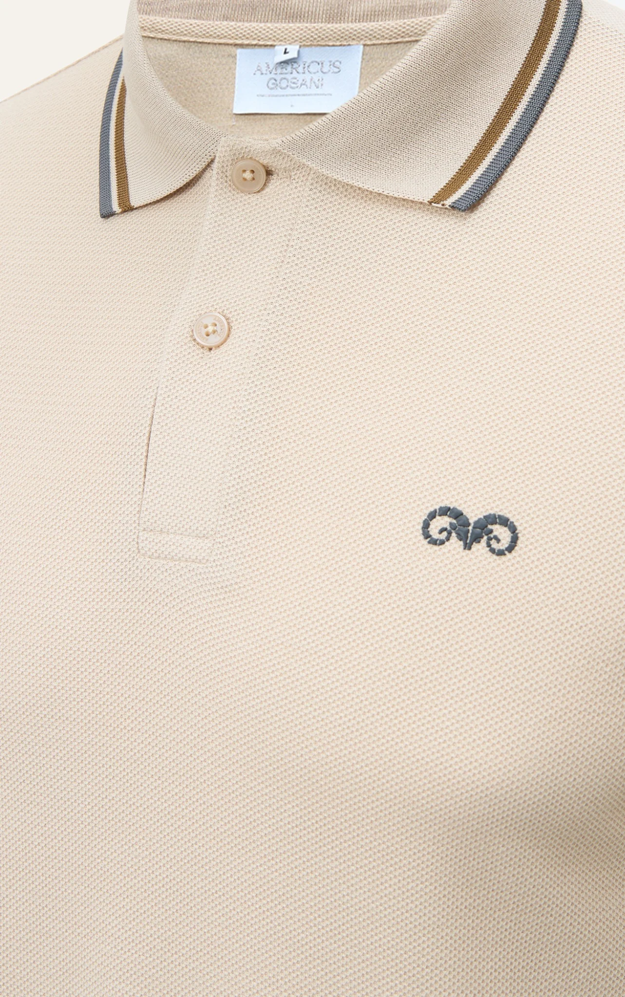 POLO NAM 6101-SLIM FIT KEM VIỀN NÂU